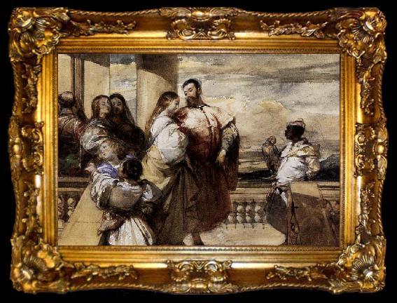 framed  Richard Parkes Bonington A Venetian Scene, ta009-2